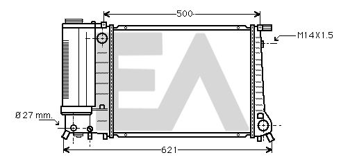 31R07032 EACLIMA Радиатор, охлаждение двигателя