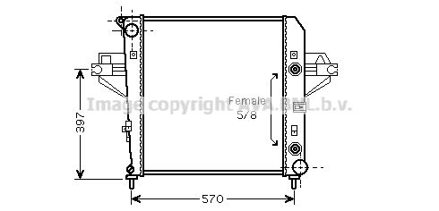 JE2043 AVA QUALITY COOLING Радиатор, охлаждение двигателя