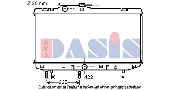 211680N AKS DASIS Радиатор, охлаждение двигателя