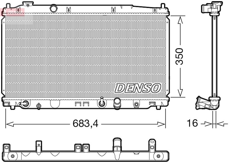 DRM40053 DENSO Радиатор, охлаждение двигателя