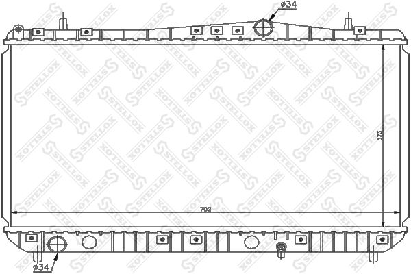 1025688SX STELLOX Радиатор, охлаждение двигателя