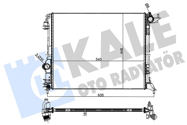 333800 KALE OTO RADYATÖR Радиатор, охлаждение двигателя