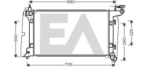 31R71167 EACLIMA Радиатор, охлаждение двигателя