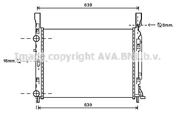 RTA2469 AVA QUALITY COOLING Радиатор, охлаждение двигателя