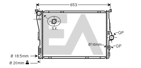 31R07001 EACLIMA Радиатор, охлаждение двигателя