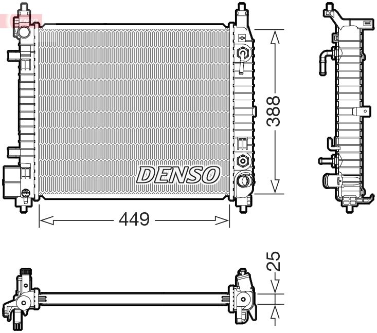 DRM46104 DENSO Радиатор, охлаждение двигателя