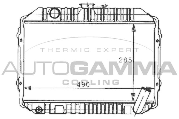 100437 AUTOGAMMA Радиатор, охлаждение двигателя