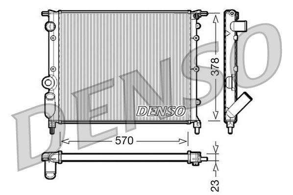 DRM23013 DENSO Радиатор, охлаждение двигателя