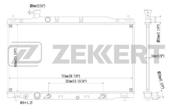 MK1236 ZEKKERT Радиатор, охлаждение двигателя