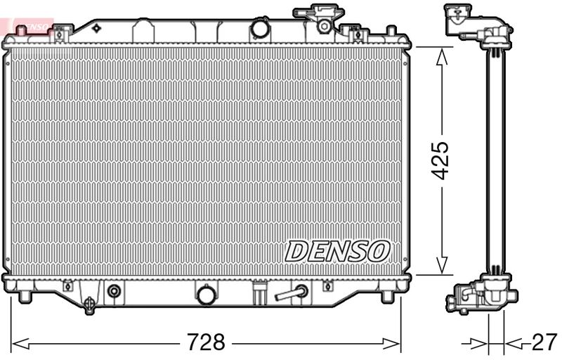 DRM44041 DENSO Радиатор, охлаждение двигателя