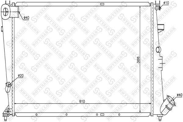 1025677SX STELLOX Радиатор, охлаждение двигателя