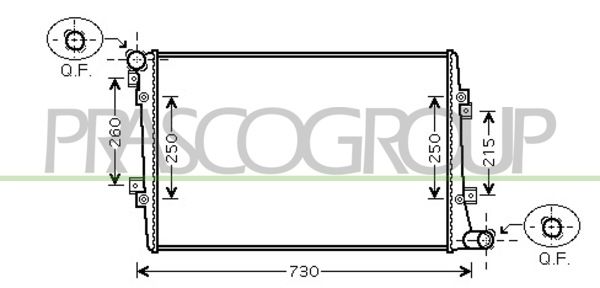 AD320R006 PRASCO Радиатор, охлаждение двигателя