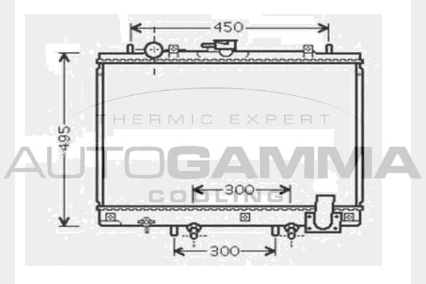 104420 AUTOGAMMA Радиатор, охлаждение двигателя