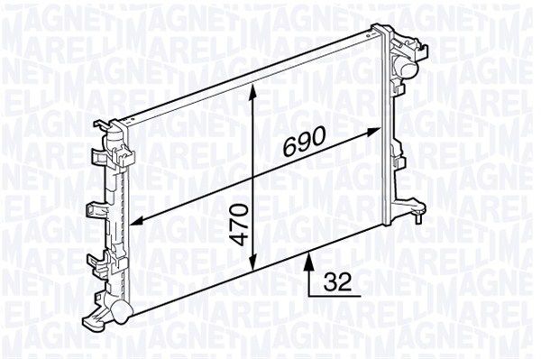 350213139000 MAGNETI MARELLI Радиатор, охлаждение двигателя