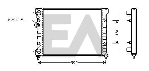 31R77018 EACLIMA Радиатор, охлаждение двигателя