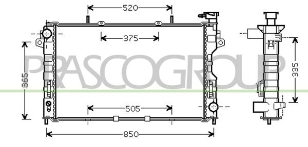 DG005R003 PRASCO Радиатор, охлаждение двигателя