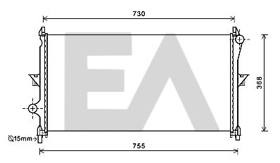 31R10041 EACLIMA Радиатор, охлаждение двигателя