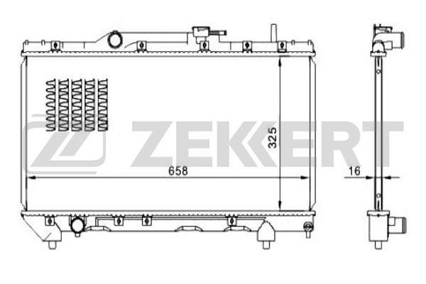 MK1043 ZEKKERT Радиатор, охлаждение двигателя