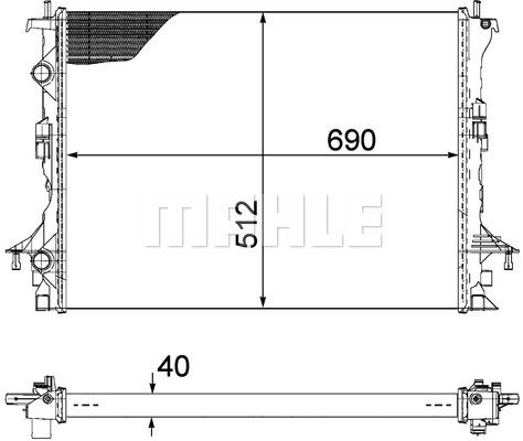 CR1092000P MAHLE Радиатор, охлаждение двигателя