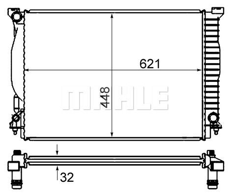 CR1420000S MAHLE Радиатор, охлаждение двигателя