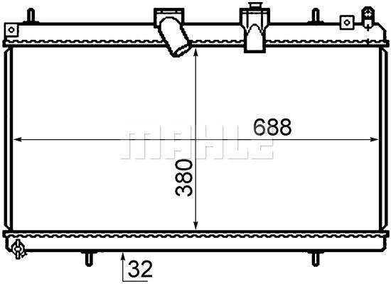 CR802000S MAHLE Радиатор, охлаждение двигателя