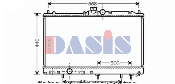 140084N AKS DASIS Радиатор, охлаждение двигателя