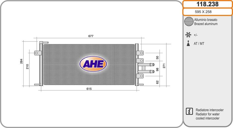 118238 AHE Радиатор, охлаждение двигателя