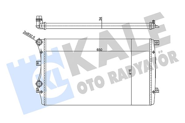 356925 KALE OTO RADYATÖR Радиатор, охлаждение двигателя