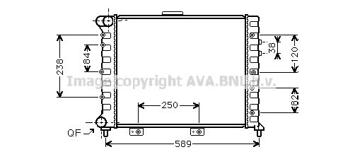 AL2069 AVA QUALITY COOLING Радиатор, охлаждение двигателя