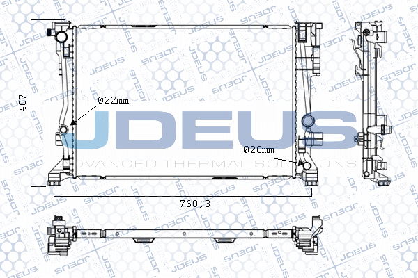 M0171040 JDEUS Радиатор, охлаждение двигателя