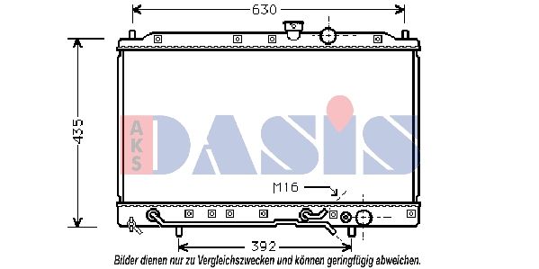 140110N AKS DASIS Радиатор, охлаждение двигателя