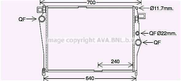 MS2703 AVA QUALITY COOLING Радиатор, охлаждение двигателя