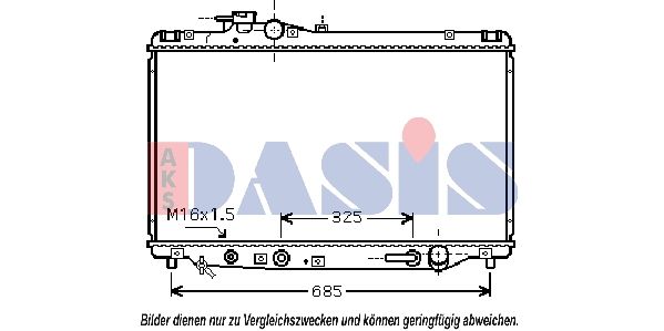 210137N AKS DASIS Радиатор, охлаждение двигателя