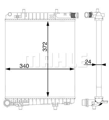 CR1590000S MAHLE Радиатор, охлаждение двигателя