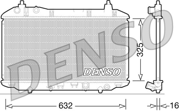 DRM40031 DENSO Радиатор, охлаждение двигателя