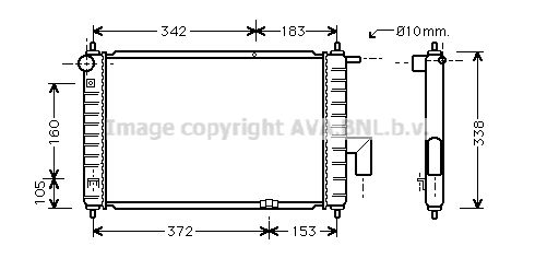 DWA2046 AVA QUALITY COOLING Радиатор, охлаждение двигателя