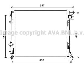 DN2424 AVA QUALITY COOLING Радиатор, охлаждение двигателя