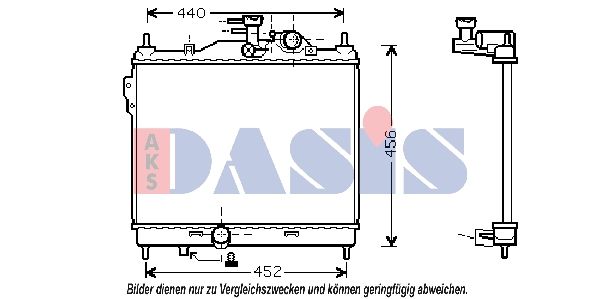 560002N AKS DASIS Радиатор, охлаждение двигателя