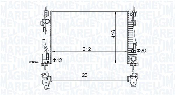 350213129700 MAGNETI MARELLI Радиатор, охлаждение двигателя