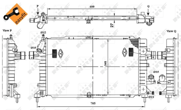 WG1723300 WILMINK GROUP Радиатор, охлаждение двигателя