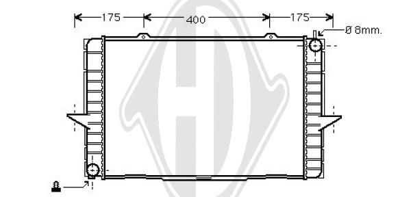 DCM3515 DIEDERICHS Радиатор, охлаждение двигателя