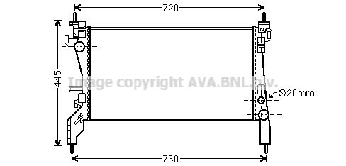 FTA2380 AVA QUALITY COOLING Радиатор, охлаждение двигателя