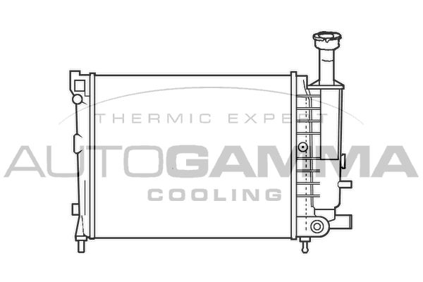 100148 AUTOGAMMA Радиатор, охлаждение двигателя