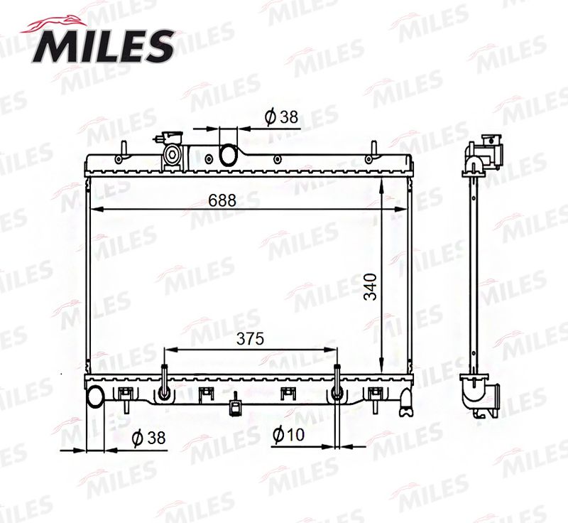 ACRB301 MILES Радиатор, охлаждение двигателя
