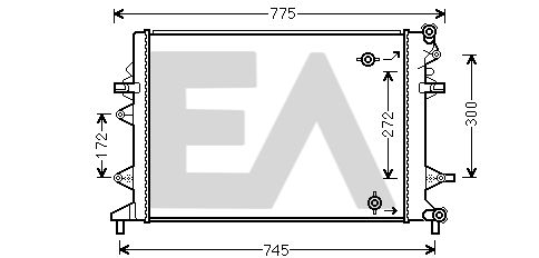 31R77133 EACLIMA Радиатор, охлаждение двигателя