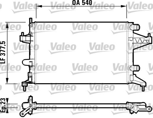 732825 VALEO Радиатор, охлаждение двигателя