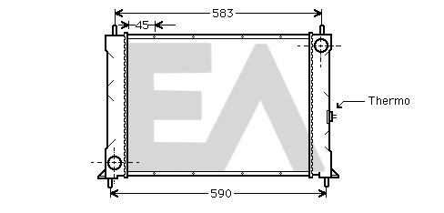 31R05016 EACLIMA Радиатор, охлаждение двигателя