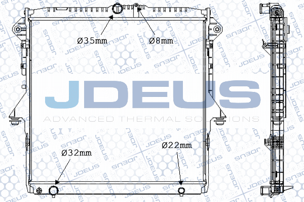 012M41 JDEUS Радиатор, охлаждение двигателя