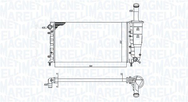 350213196000 MAGNETI MARELLI Радиатор, охлаждение двигателя