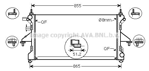 FT2453 AVA QUALITY COOLING Радиатор, охлаждение двигателя